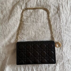 Authentic Lady Dior Calfskin Pouch